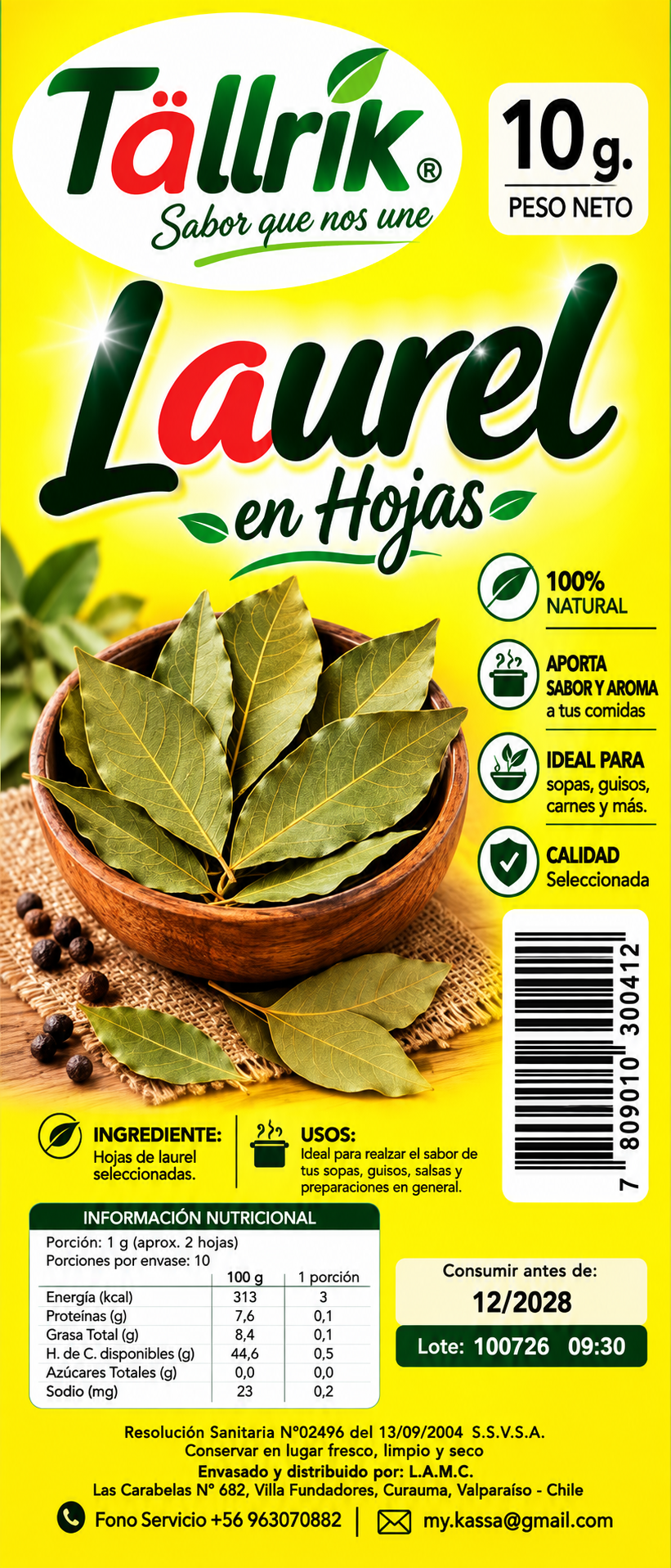 Etiqueta de Laurel Tallrik